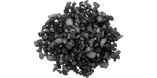 Cluster of black sea salt