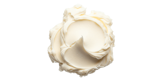 White whipped cream butter