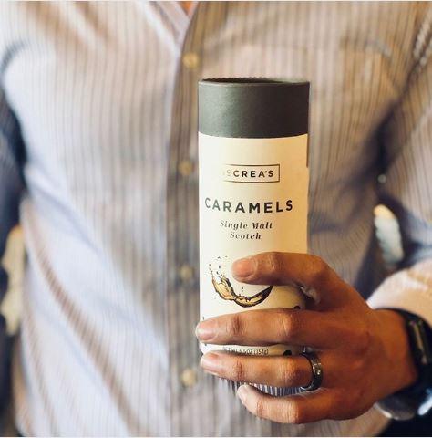 man with caramels