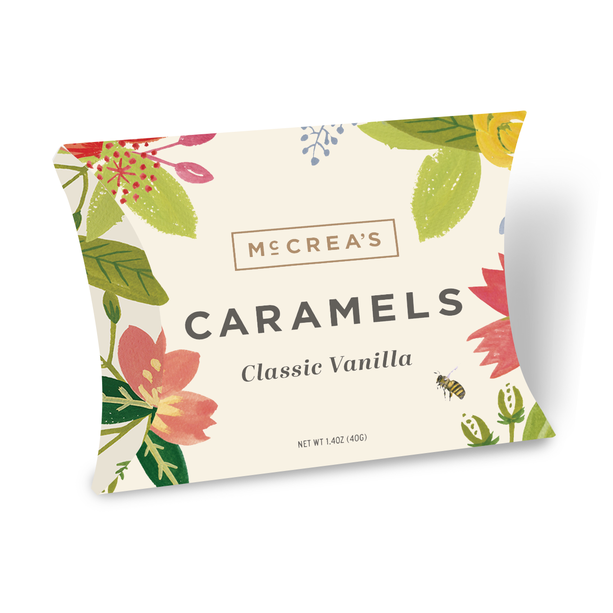 Classic Vanilla Flowers Pillow Box