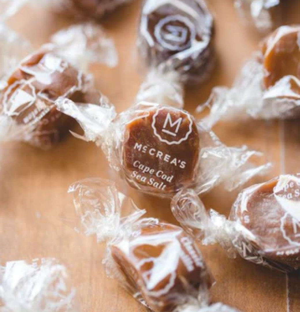 Caramels spread out on a table